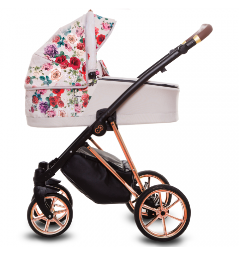 Babyactive Musse - wózek wielofunkcyjny, zestaw 2w1 z opcją 3w1 i 4w1 | Light Rose - Rose Gold